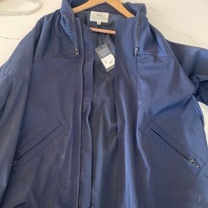 Blue WRK raincoat